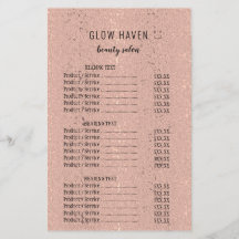 Elegant Rose Gold Beauty Salon