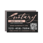 Elegant Rose Gold & Black Notary Services QR Code