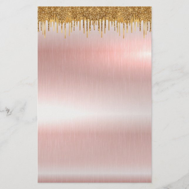 Elegant rose gold blank flyer 5.5" x 8.5" (Front)