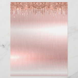 Elegant rose gold blank stationery 8.5" x 11"