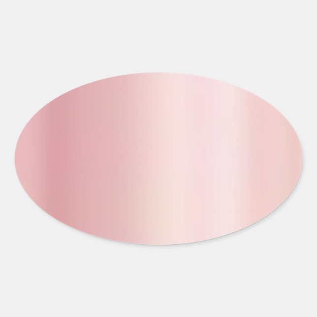 Elegant Rose Gold Blank Template Create Your Own Oval Sticker (Front)