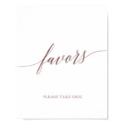 Elegant Rose Gold Calligraphy Favors