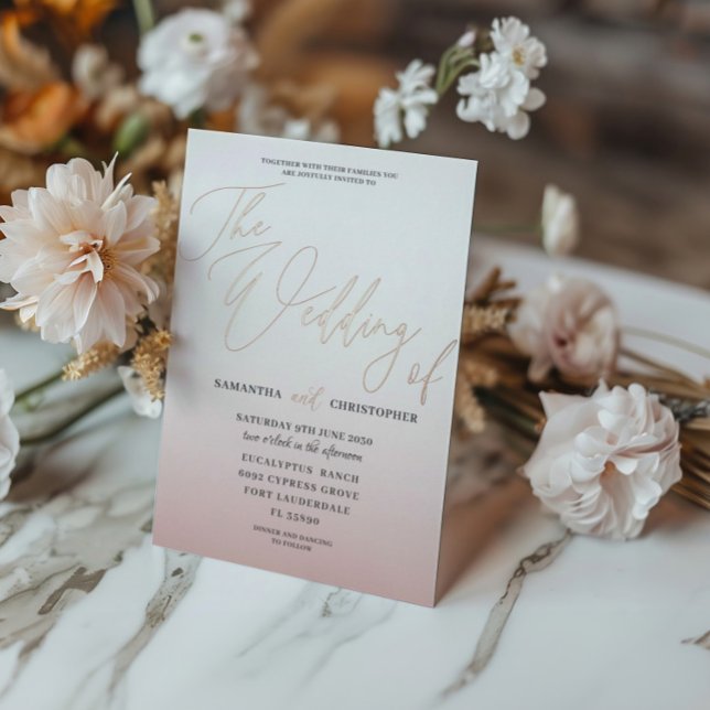 Elegant Rose Gold Calligraphy The Wedding Of  (Creator Uploaded)