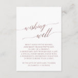 Elegant Rose Gold Calligraphy Wishing Well Enclosure Card<br><div class="desc">This elegant rose gold calligraphy wishing well enclosure card is perfect for a fall wedding. The blush pink design features a minimalist card decorated with romantic and whimsical faux rose gold foil typography. Personalise this invitation enclosure card with your names, and a short wishing well poem. Please Note: This design...</div>