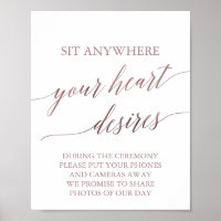Elegant Rose Gold Calligraphy Your Heart Desires