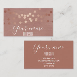 Elegant Rose Gold Classy Simple Business Card
