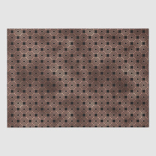 Elegant Rose Gold Concentric Circle Art Deco Tissue Paper