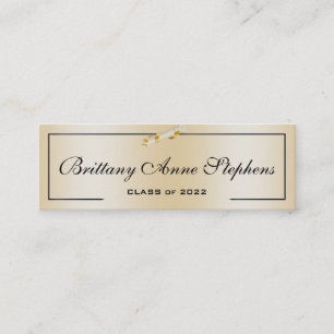 Elegant Rose Gold Diploma Name Card Insert