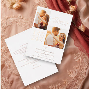 Elegant Rose Gold Effect 2 Photos Chic Wedding