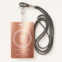 Elegant Rose Gold Foil Birthday Party VIP Access