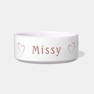 Elegant Rose Gold Foil Heart Shape Personalised Bowl