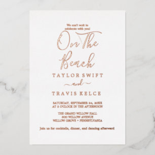 Elegant Rose Gold Foil On The Beach Wedding Foil