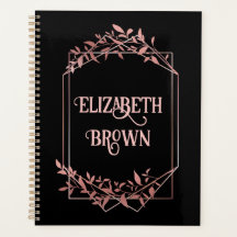 Elegant rose gold frame leaves black