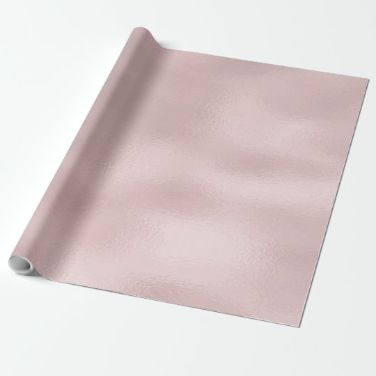 Elegant Rose Gold Glass Texture Design Wrapping Paper Au