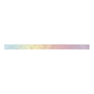 Elegant rose gold glitter confetti dots gradient satin ribbon