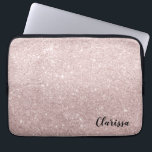 elegant rose gold glitter laptop sleeve<br><div class="desc">Minimalist,  modern and stylish design representing faux rose gold glitter. This beautiful and feminine print,  with its simple yet stunning effect,  is perfect for the contemporary young women. Impress with unique and elegant gift or just treat yourself.</div>