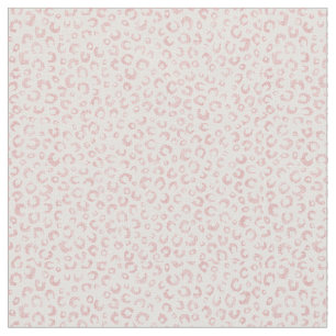 Elegant Rose Gold Glitter Leopard Animal Print Fabric