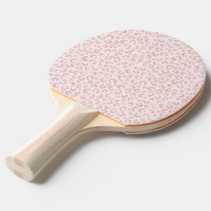 Elegant Rose Gold Glitter Leopard Animal Print Ping Pong Paddle