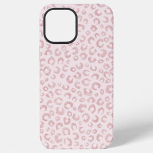 Elegant Rose Gold Glitter Leopard Pattern iPhone 12 Pro Max Case