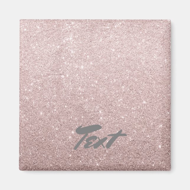 elegant rose gold glitter magnet (Front)