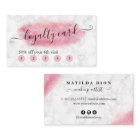 Elegant rose gold glitter marble makeup artist