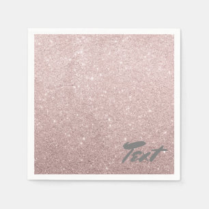 elegant rose gold glitter napkin