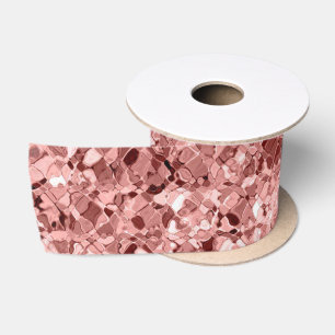Elegant Rose Gold Glitter Sparkle Glam Sequin Satin Ribbon