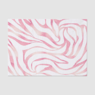 Elegant Rose Gold Glitter Zebra White Animal Print Tissue Paper