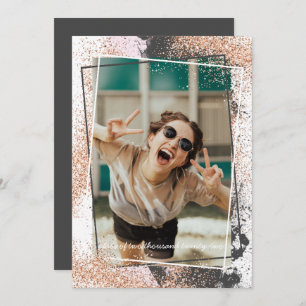 Elegant Rose Gold Graduation Party Invitation