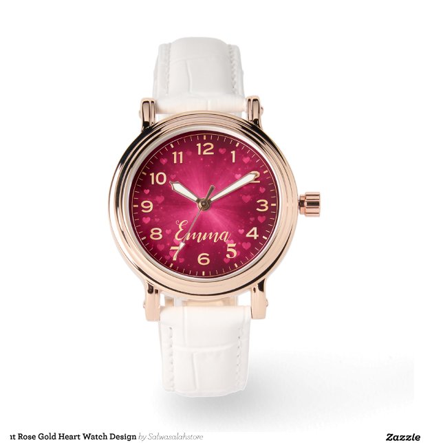 Elegant Rose Gold Heart Watch Design (Creator Uploaded)