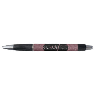Elegant Rose Gold lettering on Black Pen