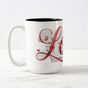Elegant Rose Gold Love Wedding T Two-Tone Coffee Mug