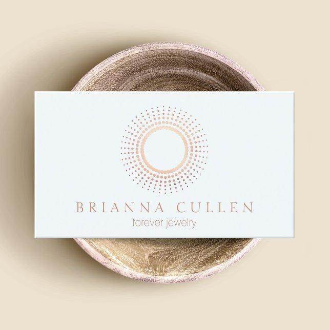 Elegant Rose Gold Mandala Logo Business Card (Creator Uploaded)