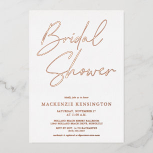 Elegant Rose Gold Marble Bridal Shower