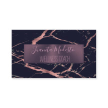 Elegant Rose Gold Marble Business Card