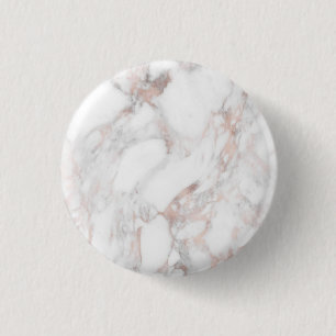 Elegant Rose Gold Marble Custom Blank Template 3 Cm Round Badge