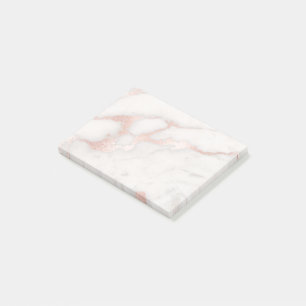 elegant rose gold marble post-it notes