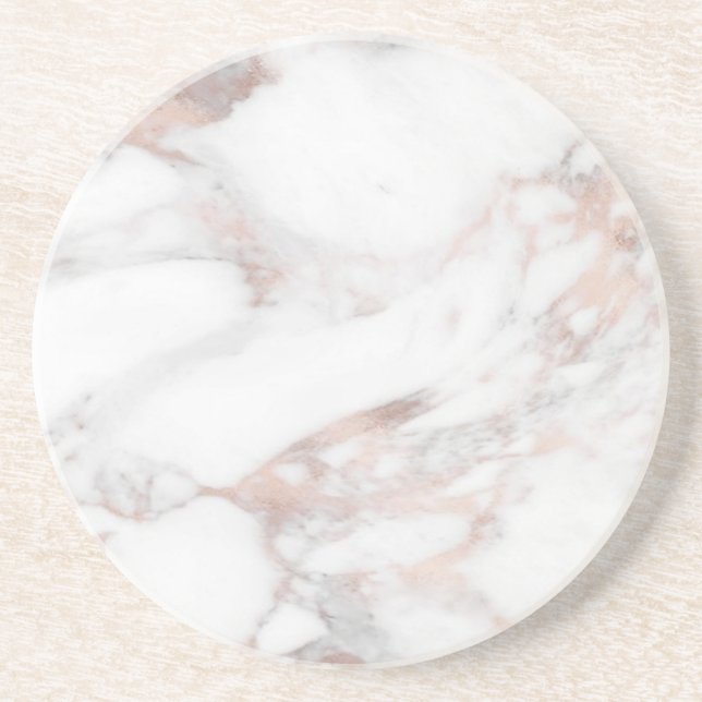 Elegant Rose Gold Marble Template Trendy Coaster (Front)