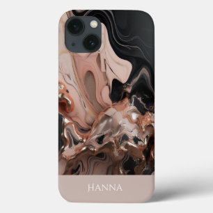 Elegant  Rose gold  Marble texture iPhone 13 Case