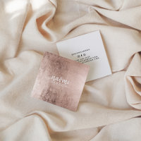 Elegant rose gold modern square minimalist white
