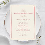 Elegant Rose Gold Orchid Bridal Shower Invitation<br><div class="desc">Elegant Rose Gold Orchid Bridal Shower Invitation | Bridal Brunch,  Future Mrs. Invitation featuring a delicate and sophisticated hand drawn orchid illustration in rose gold.</div>