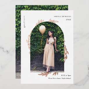 Elegant Rose Gold Photo Graduation