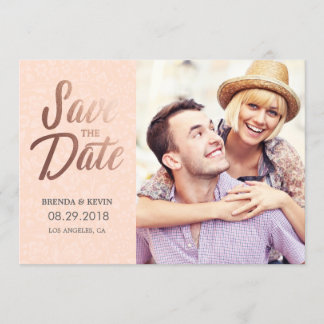 Elegant Rose Gold | Photo Save the Date Card
