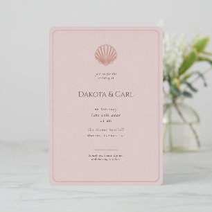 Elegant Rose Gold Seashell Wedding