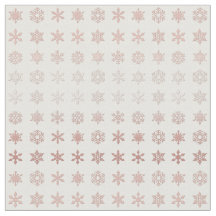 Elegant Rose Gold Snowflakes Patterned White 