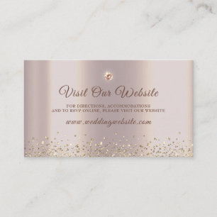 Elegant Rose Gold Sparkle Glitter Foil Enclosure Card