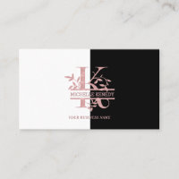 Elegant Rose Gold Split Custom Monogram Letter K