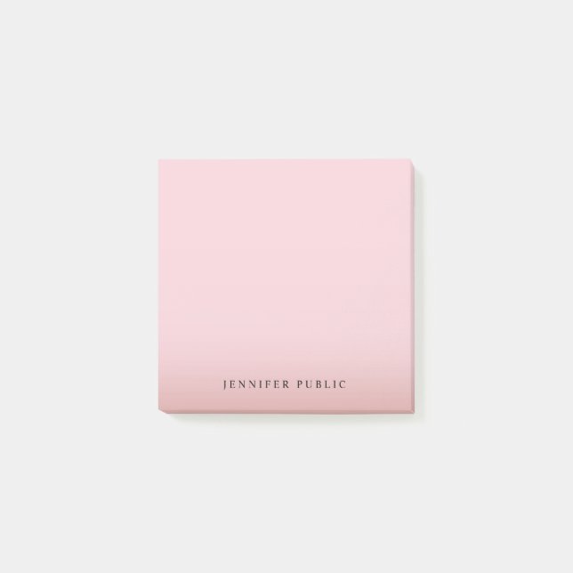 Elegant Rose Gold Template Modern Background Post-it Notes (Front)