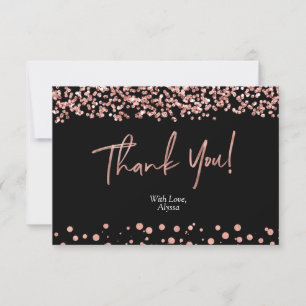 Elegant Rose Gold Thank You card