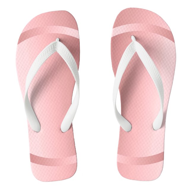 Elegant Rose Gold White Template Trendy Modern Thongs (Footbed)